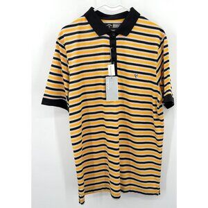Callaway Opti-Dri Golf Shirt Mens M Yellow‎ Black Striped Stretch NWT
